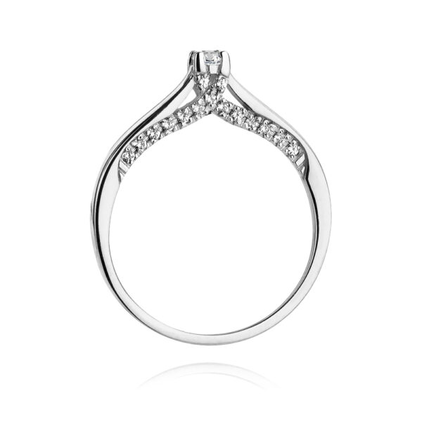 Diamentowy pierścionek 0,15ct. - obrazek 3