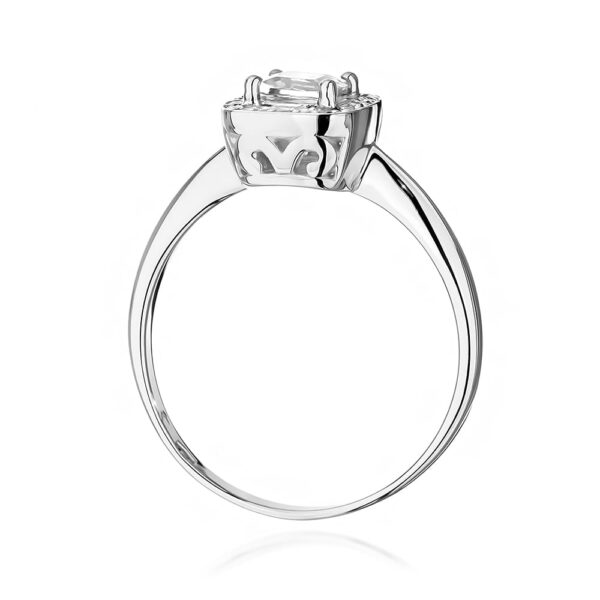 Pierścionek biały szafir 0.7ct. - obrazek 6