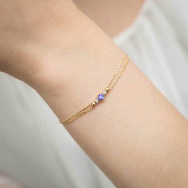 Bransoletka Tanzanit 0,15ct - obrazek 2