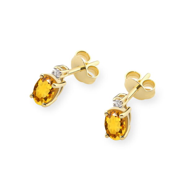 Kolczyki Cytryn 2 x 0,60ct - obrazek 2