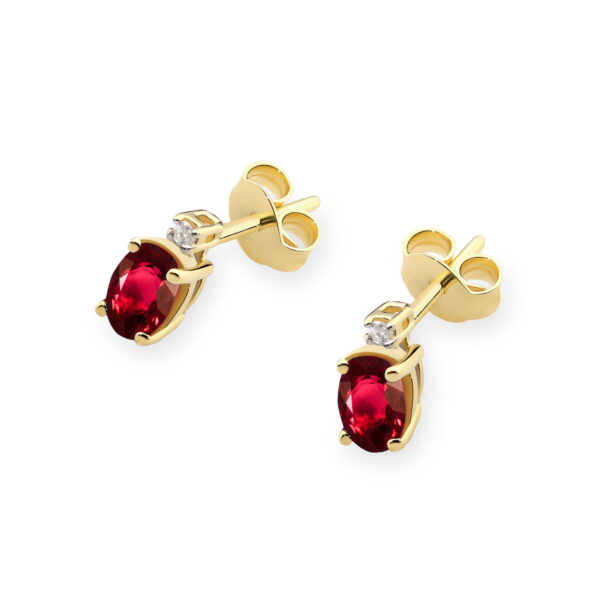 Kolczyki Rubin 2 x 0,60ct - obrazek 2