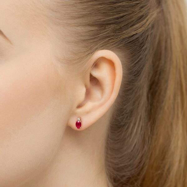 Kolczyki Rubin 2 x 0,60ct - obrazek 3