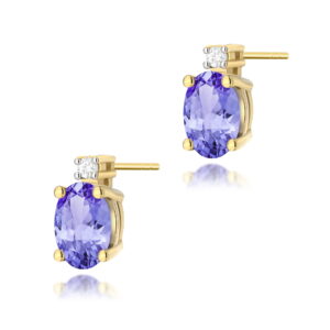 Kolczyki Tanzanit 2 x 0,40ct