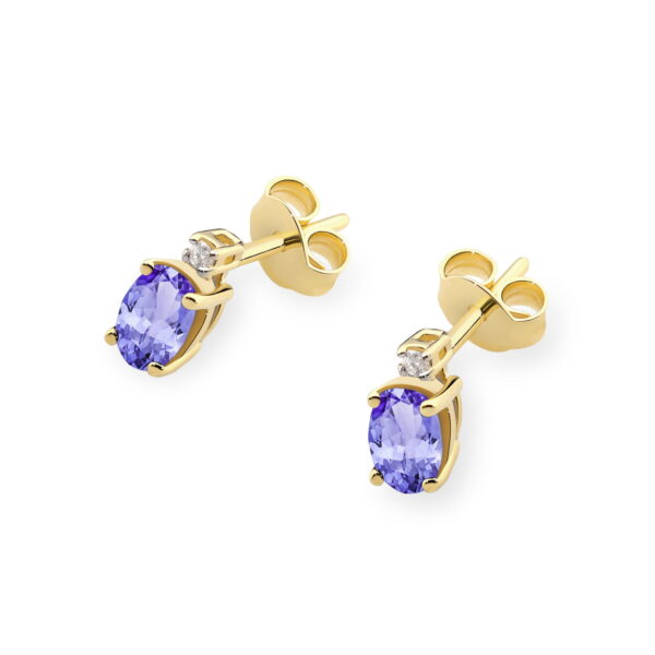 Kolczyki Tanzanit 2 x 0,40ct - obrazek 2