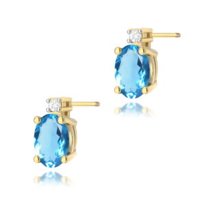 Kolczyki Topaz 2 x 0,50ct sztyft zakręcany