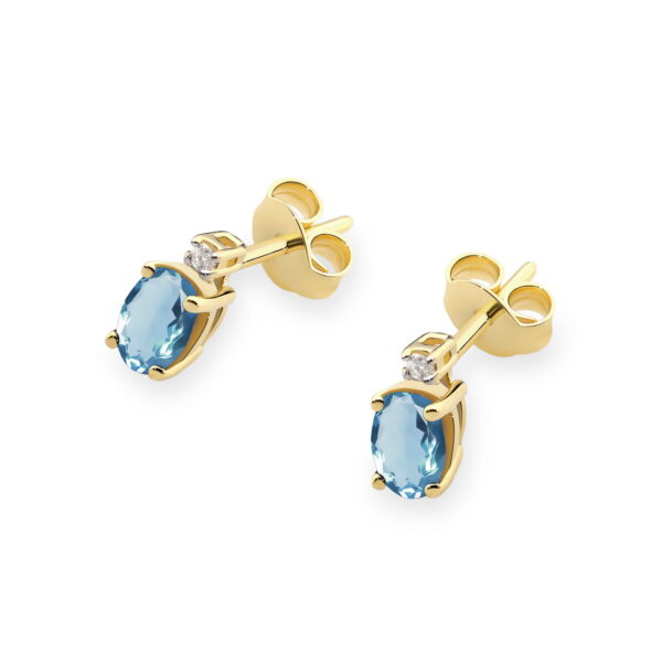 Kolczyki Topaz London Blue 2 x 0,50ct - obrazek 2