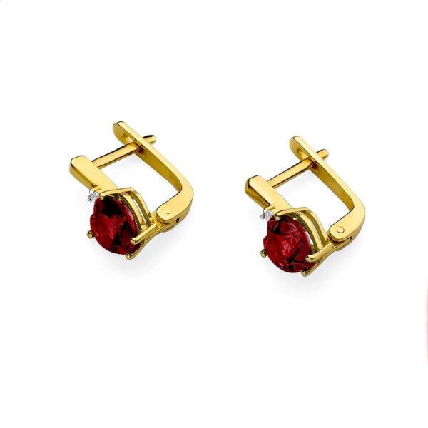 Kolczyki Rubin 2 x 1,70ct - obrazek 2