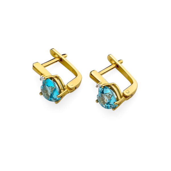 Kolczyki Topaz 2 x 1,20ct - obrazek 2