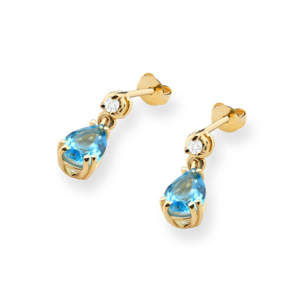 Kolczyki Topaz 2 x 0,90ct - obrazek 2