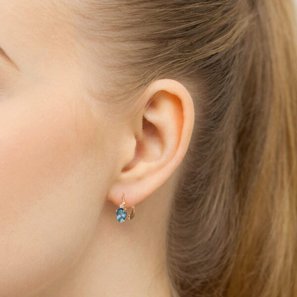Kolczyki Topaz London Blue 2 x 0,50ct - obrazek 2
