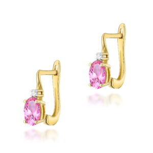Kolczyki Różowy Topaz 2 x 0,50ct