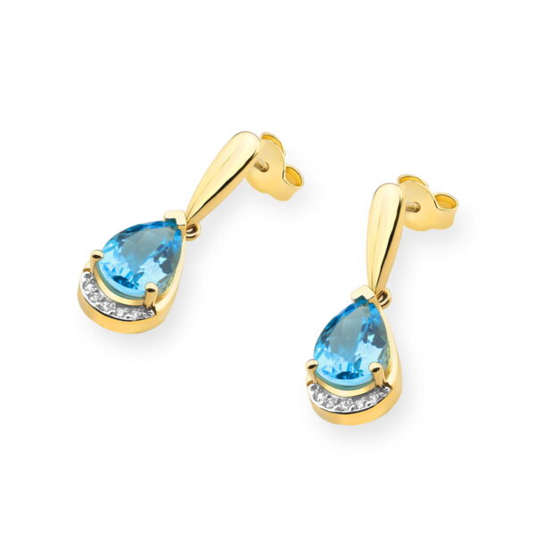 Kolczyki Topaz 2 x 1,40ct - obrazek 2
