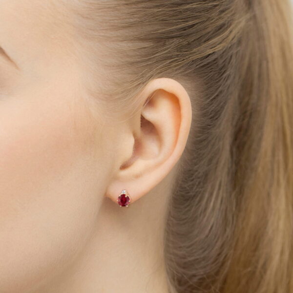 Kolczyki Rubin 2 x 0,60ct - obrazek 2