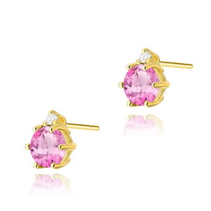 Kolczyki Różowy Topaz 2 x 0,60ct