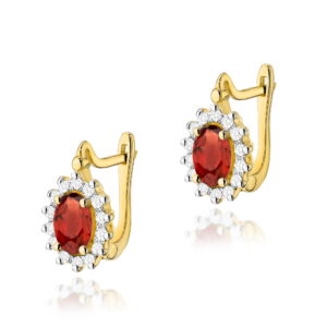 Kolczyki Granat 2 x 0,50ct