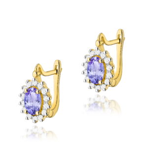 Kolczyki Tanzanit 2 x 0,40ct