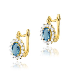 Kolczyki Topaz London Blue 2 x 0,50ct