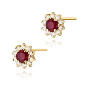 Kolczyki Rubin 2 x 0,15ct