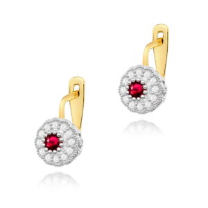 Kolczyki Rubin 2 x 0,15ct