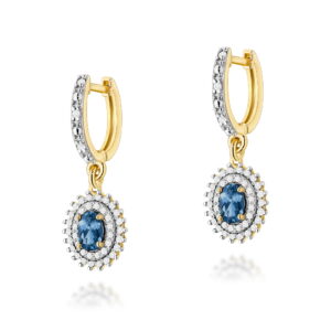 Kolczyki Topaz London Blue 2 x 0,50ct