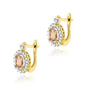 Kolczyki Morganit 2 x 0,40ct