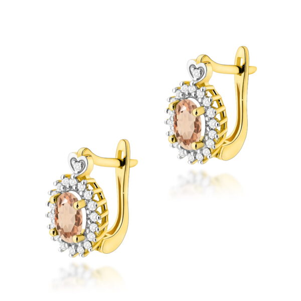Kolczyki Morganit 2 x 0,40ct