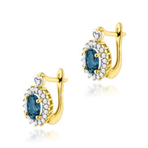 Kolczyki Topaz London Blue 2 x 0,50ct