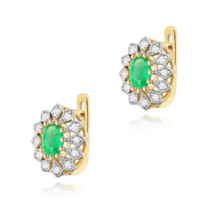 Kolczyki Szmaragd 2 x 0,40ct