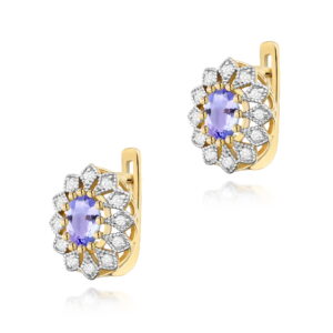 Kolczyki Tanzanit 2 x 0,40ct
