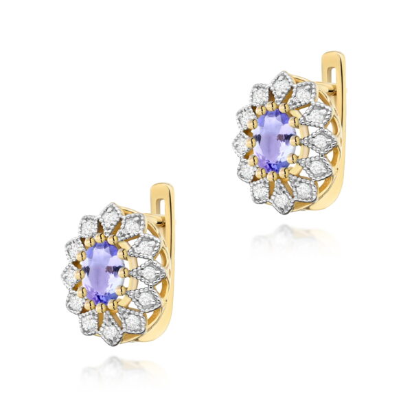 Kolczyki Tanzanit 2 x 0,40ct