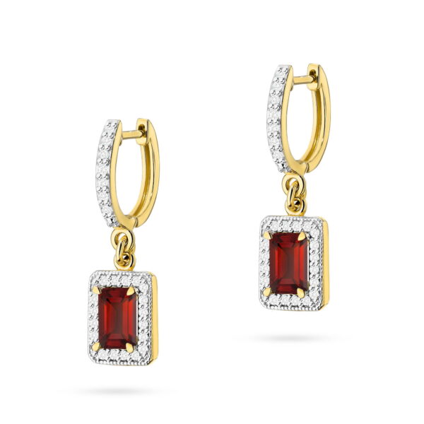 Kolczyki Granat 2 x 0,70ct