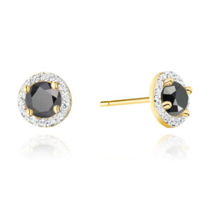 Kolczyki Czarny Diament 2 x 0,50ct