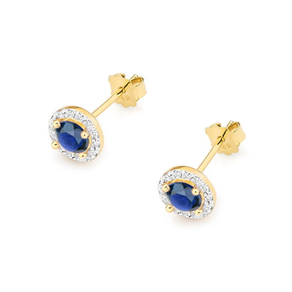 Kolczyki Szafir 2 x 0,50ct - obrazek 2