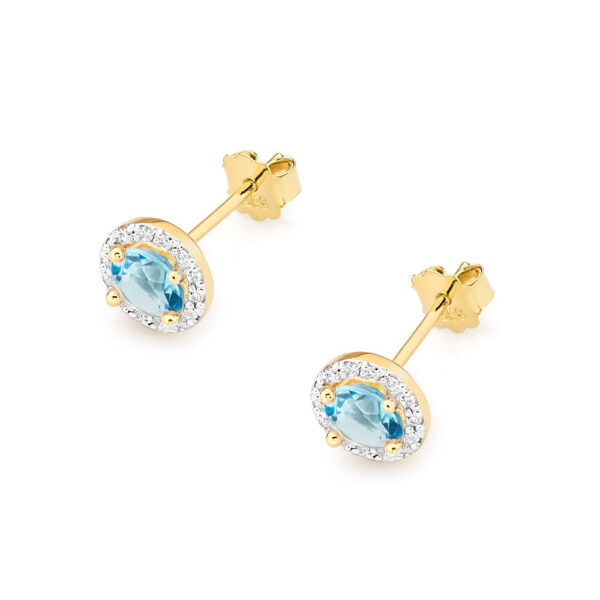 Kolczyki Topaz 2 x 0,60ct - obrazek 2