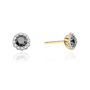 Kolczyki Czarny Diament 2 x 0,50ct