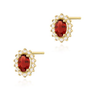 Kolczyki Granat 2 x 0,50ct