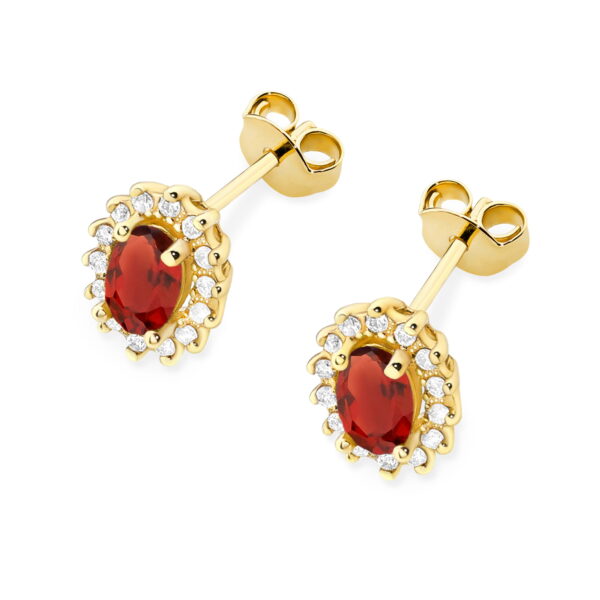 Kolczyki Granat 2 x 0,50ct - obrazek 2