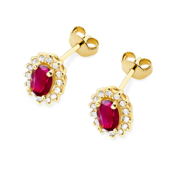 Kolczyki Rubin 2 x 0,60ct - obrazek 2
