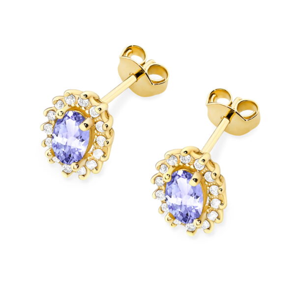 Kolczyki Tanzanit 2 x 0,40ct - obrazek 2