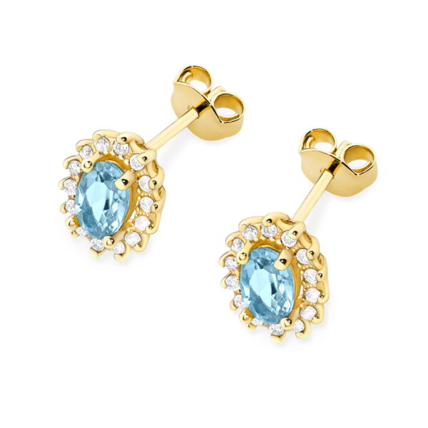 Kolczyki Topaz 2 x 0,50ct - obrazek 2