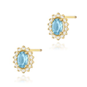 Kolczyki Topaz 2 x 0,50ct sztyft zakręcany
