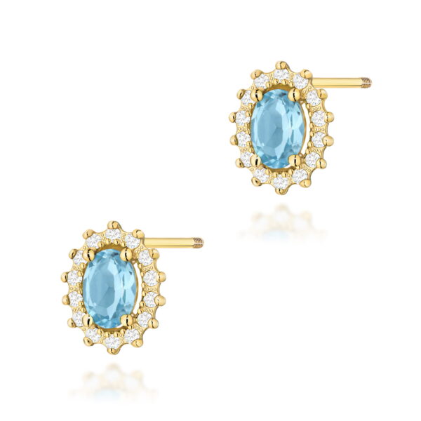 Kolczyki Topaz 2 x 0,50ct sztyft zakręcany