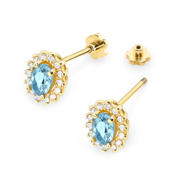 Kolczyki Topaz 2 x 0,50ct sztyft zakręcany - obrazek 2