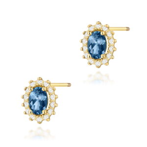 Kolczyki Topaz London Blue 2 x 0,50ct sztyft zakręcany