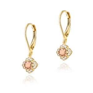 Kolczyki Morganit 2 x 0,25ct