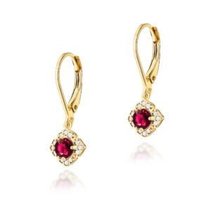 Kolczyki Rubin 2 x 0,30ct