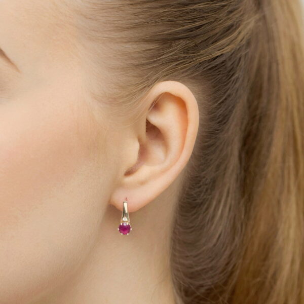 Kolczyki Rodolit 2 x 0,60ct - obrazek 2