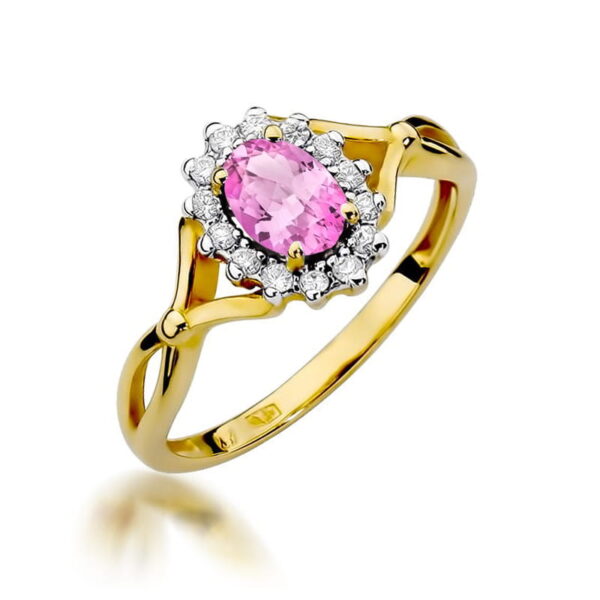 Pierścionek Różowy Szafir 0,45ct