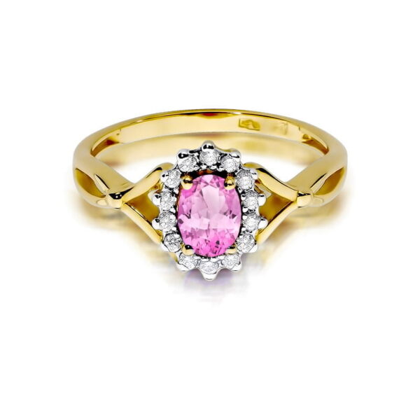 Pierścionek Różowy Szafir 0,45ct - obrazek 2