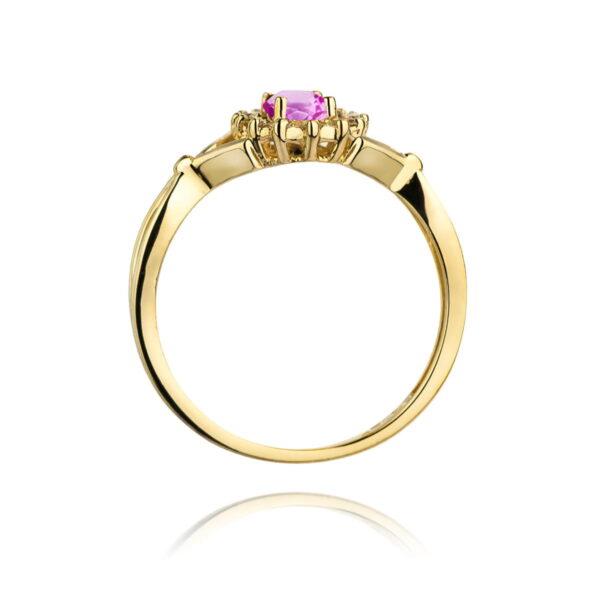 Pierścionek Różowy Szafir 0,45ct - obrazek 3